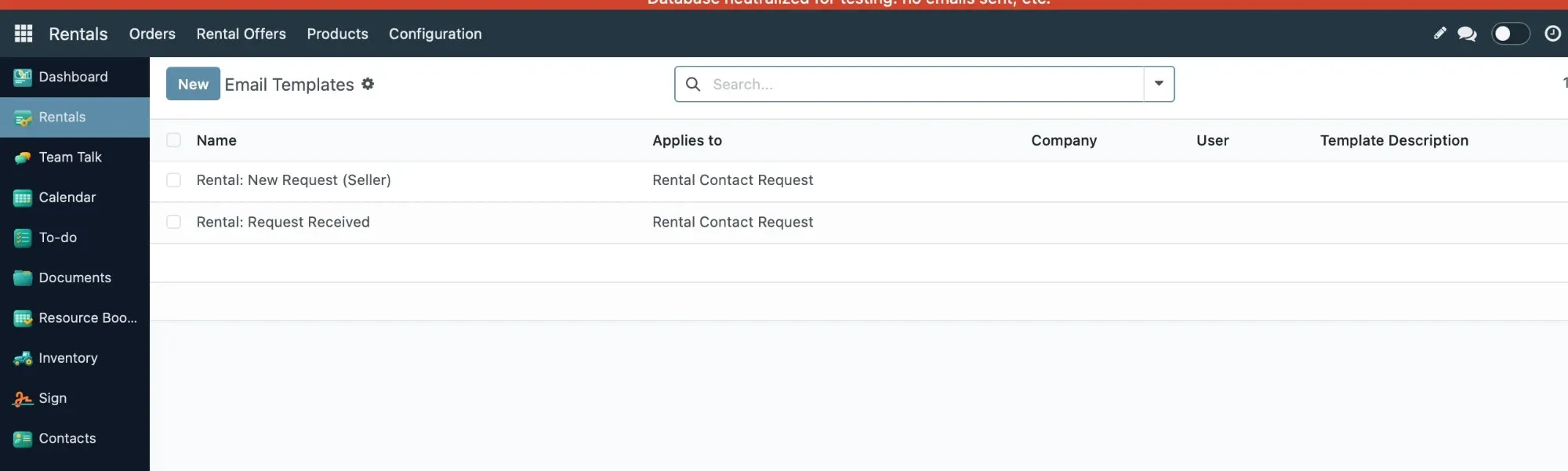Rental email templates